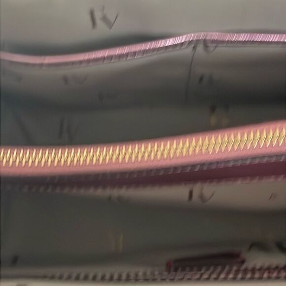 Frances Valentine Pink and Tan Woven Tote - Picture 9 of 9